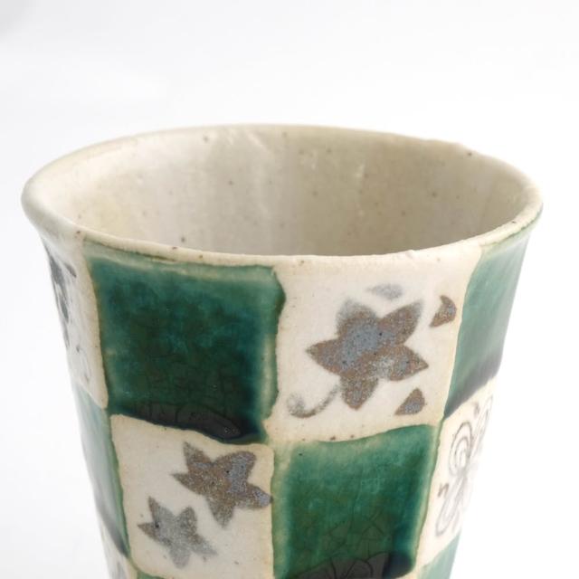 TACHIKICHI 橘吉】京都日本市松啤酒杯瀬戶燒〈1個〉 2103030002