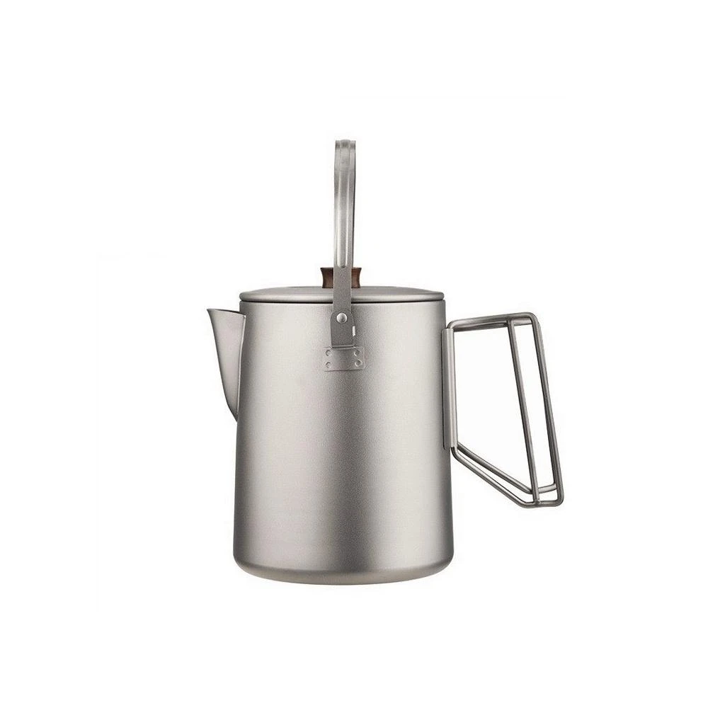 TEMPEST】1500ml 吊掛純鈦可折疊燒水壺鳥嘴( 鈦壺茶壺純鈦開水壺熱水壺