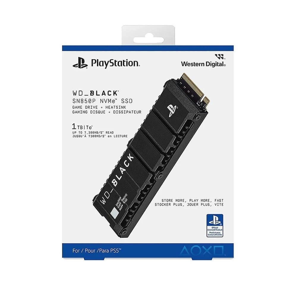 【WD 威騰】PS5專用 威騰 WD_BLACK SN850P 1TB NVMe M.2 2280 SSD 獨家散熱片