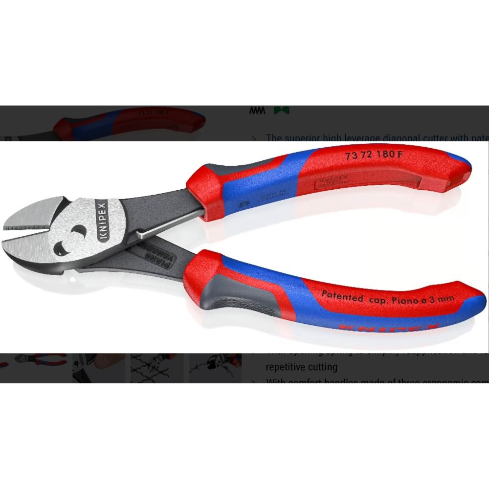knipex K牌】特價Knipex 73 72 180 F TwinForce雙鉸接斜口鉗(自動復位