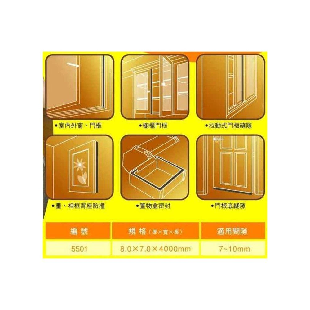 【3M】3M 氣密隔音防撞棉毛刷型5501