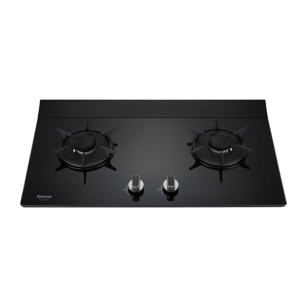 【林內】RB-L2600G(B) 檯面式彩焱玻璃雙口爐 (含基本安裝)|彩焱系列|檯面爐|三層火|新式導流槽|瓦斯爐|