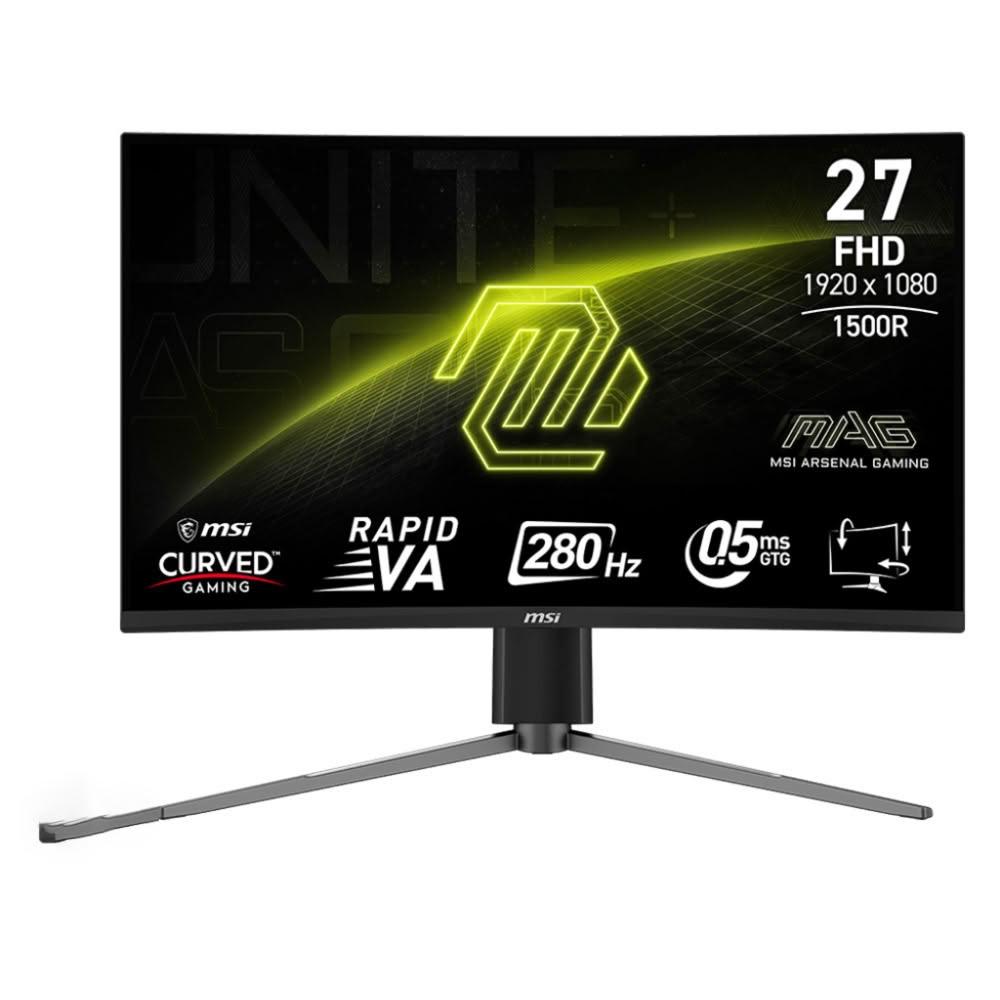 【MSI 微星】276CPXF 電競螢幕 (DP/HDMI/Rapid VA/曲面/0.5ms/280Hz/三年保固)