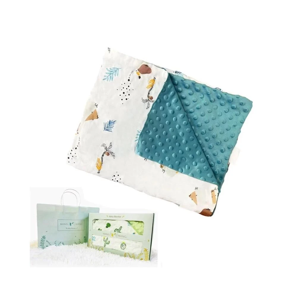 【Mang Mang 小鹿蔓蔓】寶貝觸覺安撫蓋毯(豆豆毯.四季毯.小蓋被.推車蓋毯.冷氣毯.空調毯.彌月禮盒)
