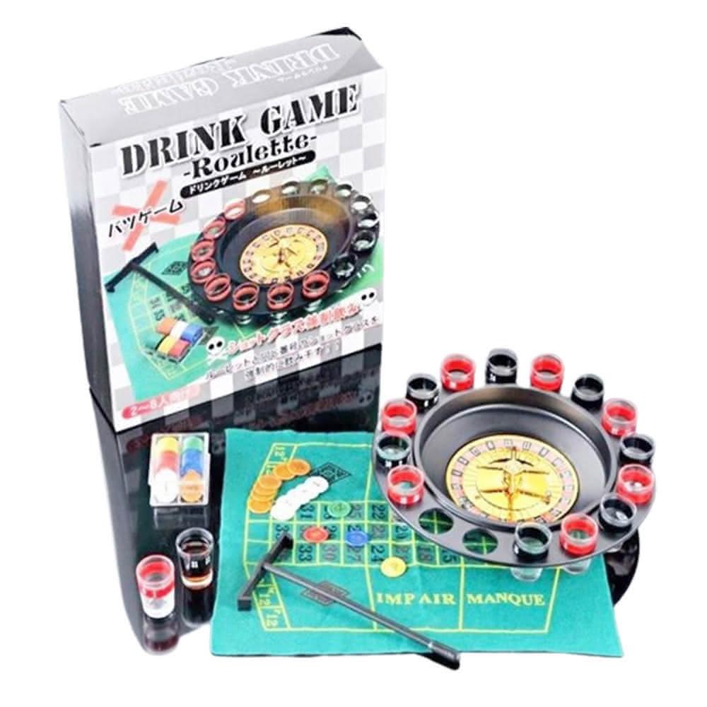 Casino 俄羅斯輪盤附籌碼俄羅斯轉盤16酒杯組幸運轉盤輪盤酒具POKER 德州撲克酒吧