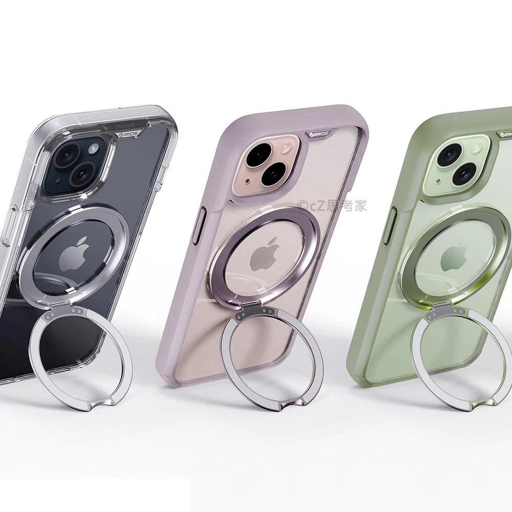 【iMos】iPhone MagSafe 磁吸支架軍規防震防摔殼 磁吸支架款 16 15 Pro Max Plus 手機殼 防摔殼