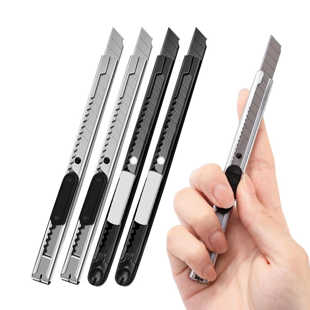 【咪咪購物】美工刀 小刀 小美工刀 裁紙刀 不鏽鋼美工刀 生活事務小刀 切紙刀 開箱刀 刀具小刀 美術 勞作 辦公 文具 送禮皆可