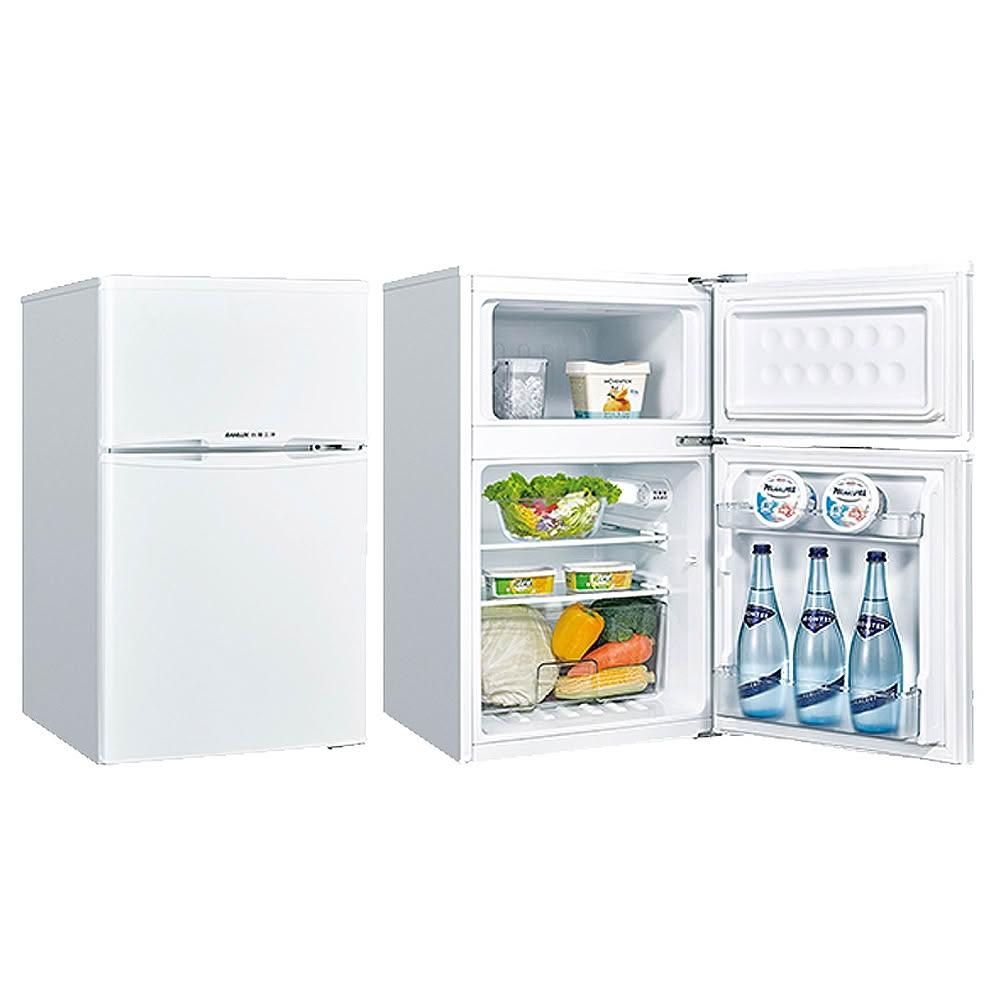 【SANLUX 台灣三洋】102公升雙門電冰箱SR-C102B1(含拆箱定位+舊機回收)