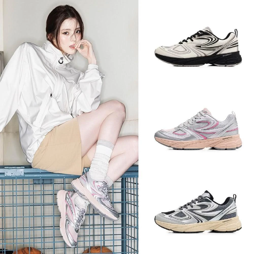 【FILA】FILA 中性 男 女 INTERUN復古慢跑鞋 韓國 韓韶禧 日常 穿搭 休閒 銀灰 銀黑白 灰粉 情侶鞋 Y2K