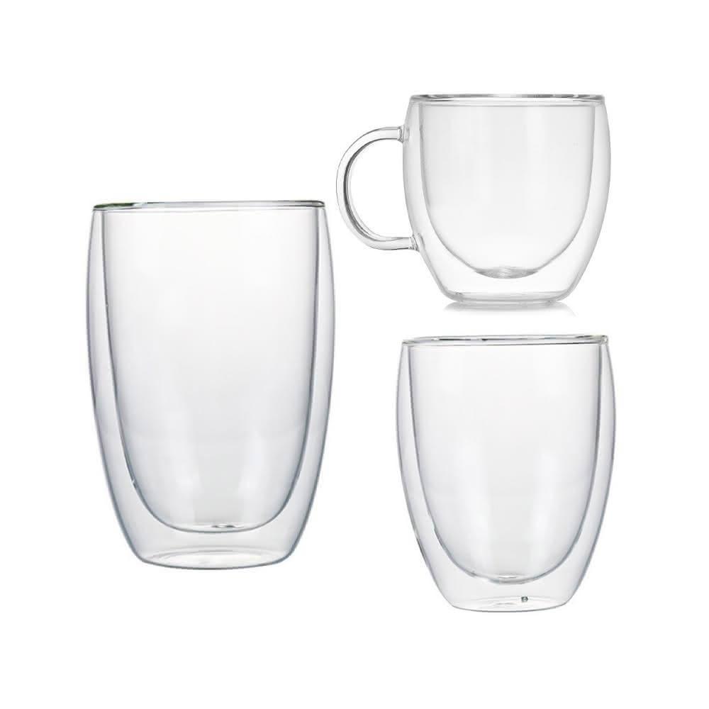 雙層玻璃杯｜耐熱玻璃杯 雙層杯 玻璃杯 咖啡杯 水杯 茶杯 酒杯 耐熱杯 隔熱玻璃杯 透明玻璃杯