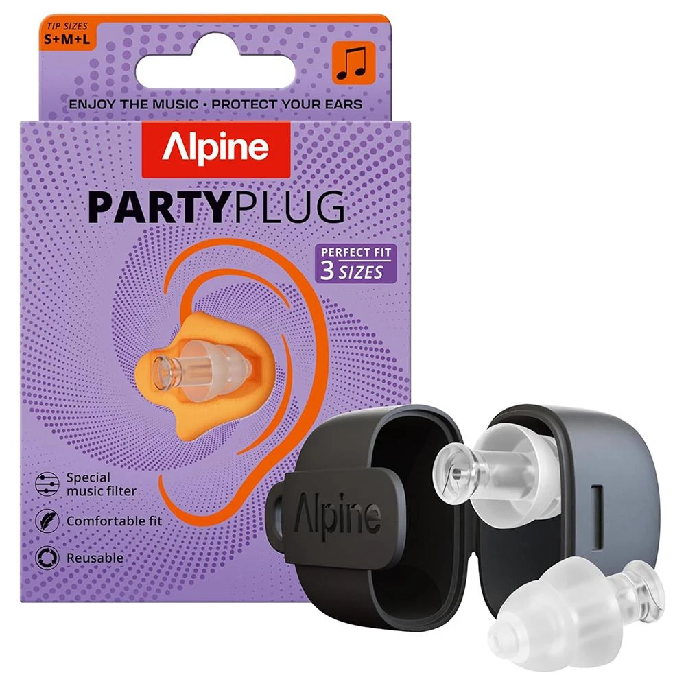 【ALPINE】PARTYPLUG 頂級全頻率派對耳塞 荷蘭設計 降噪 派對演唱會 專用 含攜帶鑰匙圈