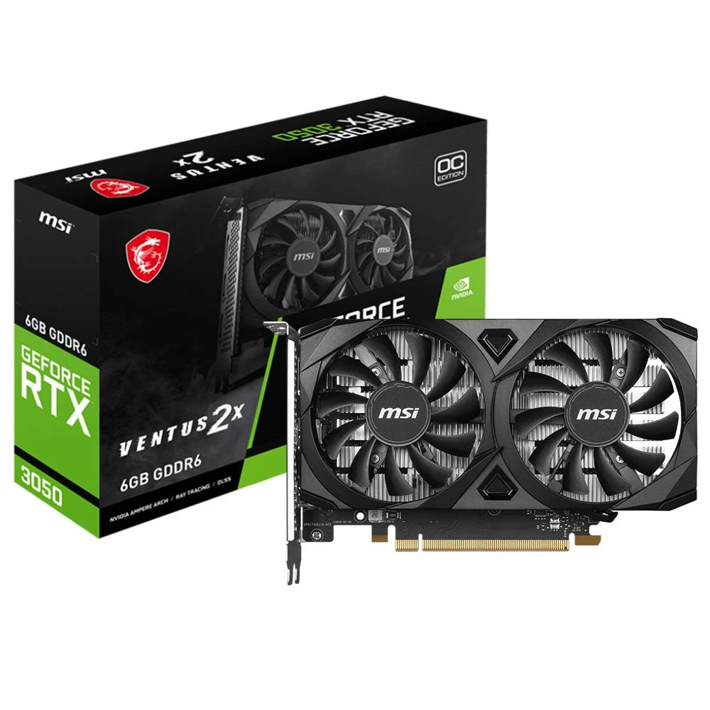 【MSI 微星】 RTX 3050 VENTUS 2X E 6G OC 顯示卡