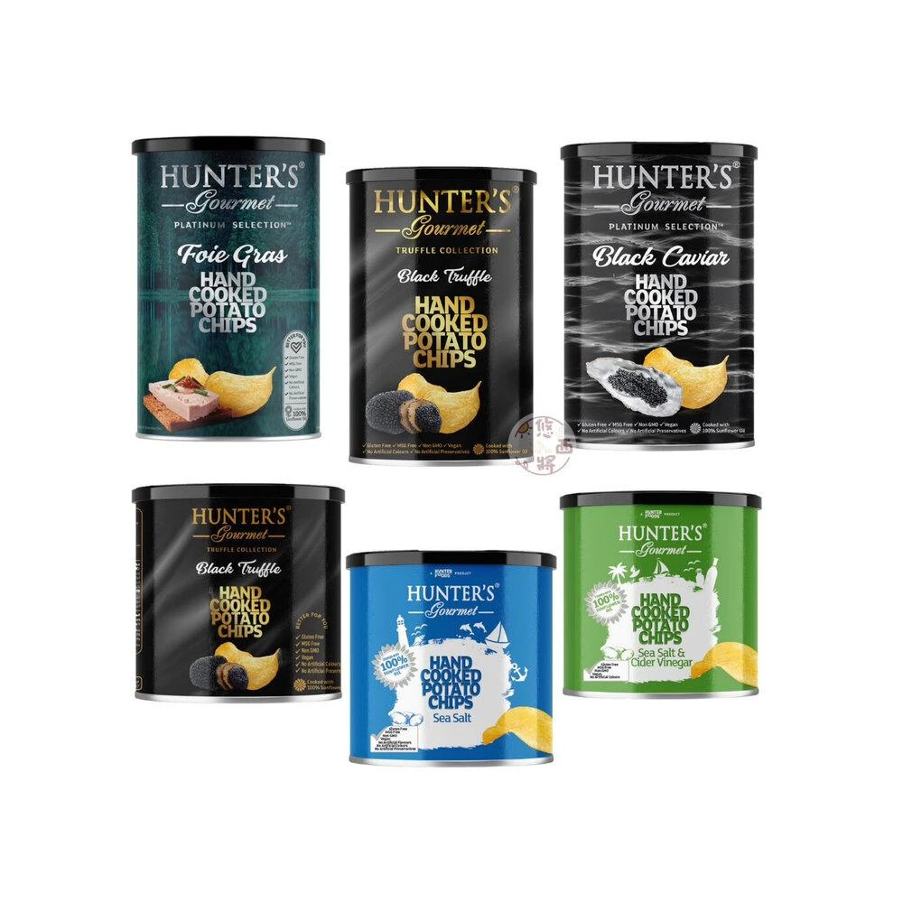 杜拜 Hunters Gourmet 亨特 手工洋芋片 黑松露 魚子醬 鵝肝醬 海鹽 薯片 悠西將