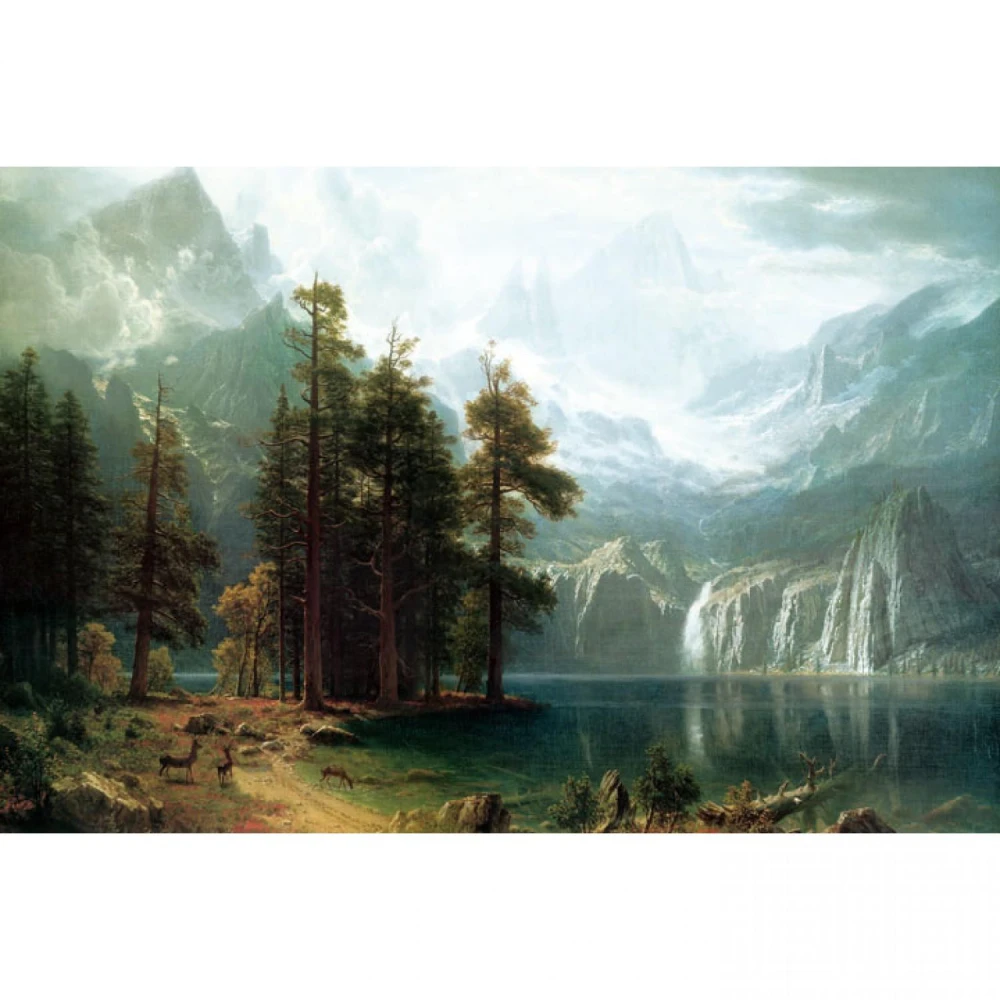 P2 拼圖】P2 - 西洋油畫-湖畔小屋台灣製204片達人極小拼圖24-015