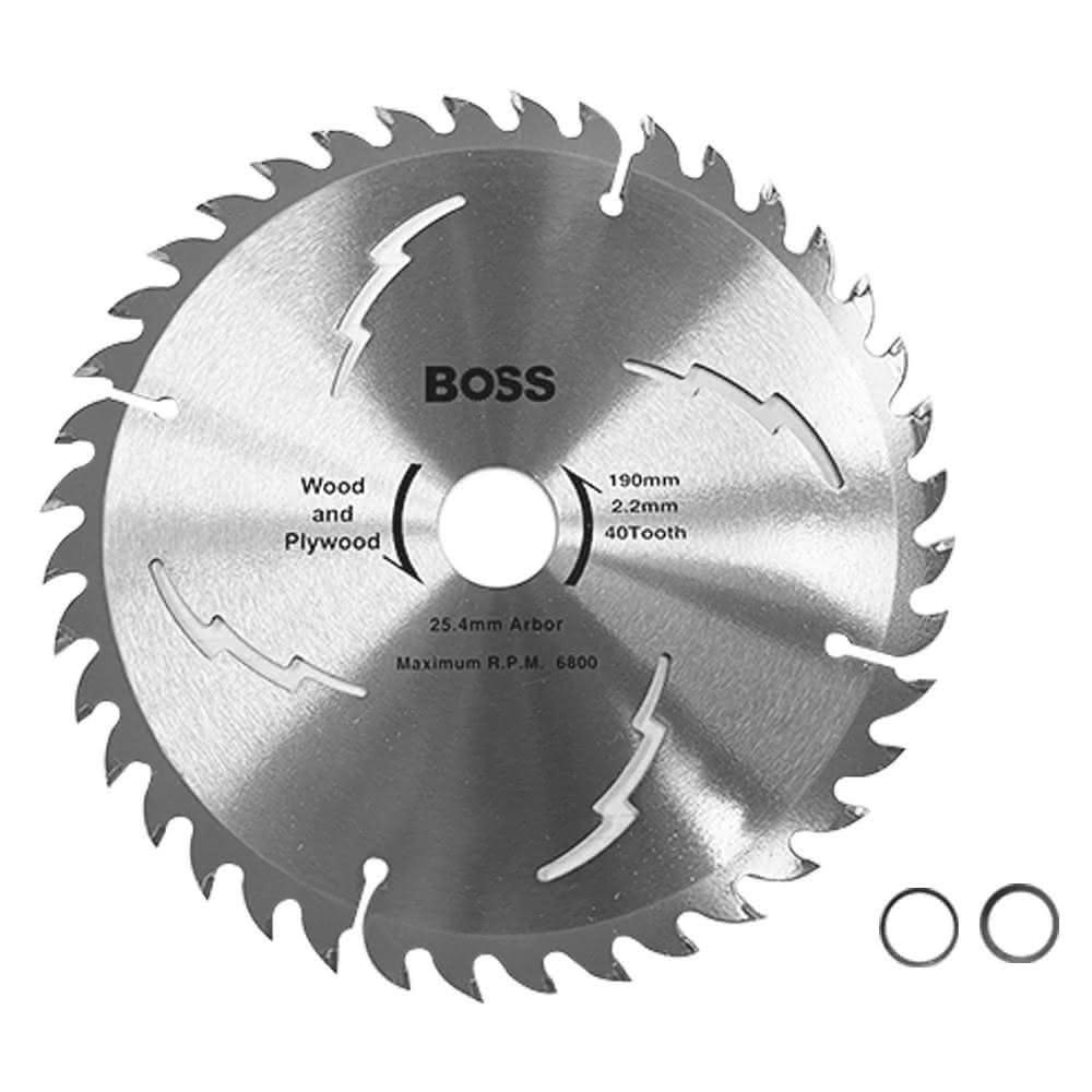 BOSS】電動鋸片190*2.2*25.4*40T 圓鋸片切片木工鋸片中崙五金