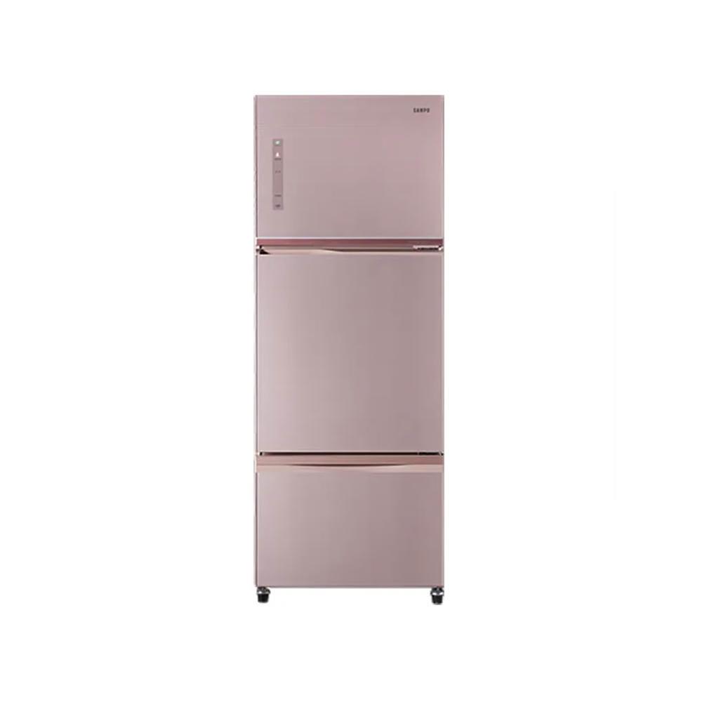 【SAMPO 聲寶】❞原廠控價,私訊有優惠❞ SR-C48GDV(P2) 475公升 極光鈦+抗菌/脫臭(玻璃)變頻三門冰箱