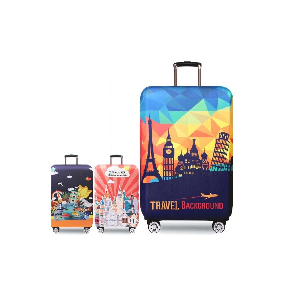 【林花毛巾】加厚萊卡 高彈力行李箱保護套 (行李箱套 旅行箱套 全尺寸適用 行李套 彈力行李箱套 彈力箱套 旅行箱套)