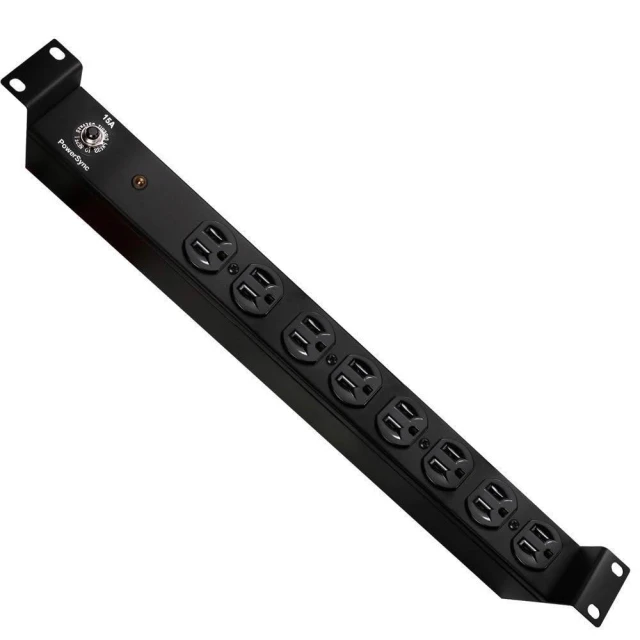 延長線 1U8座 15A基本型機架電源排插 PDU 3M 黑-TE8B0030