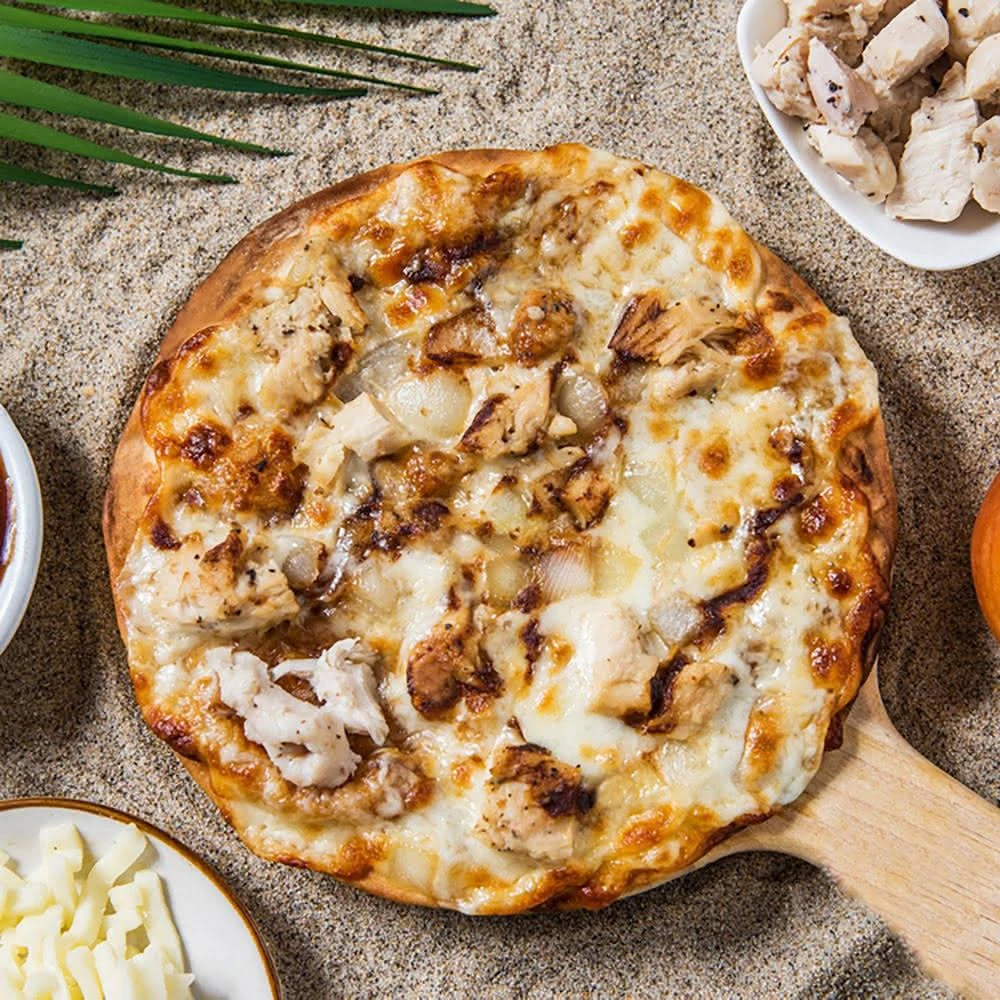 【魚大俠】怪獸食品-BBQ蒜香烤嫩雞-小披薩(15cm/6吋/140g/片)-2H7A 魚大俠 FF590