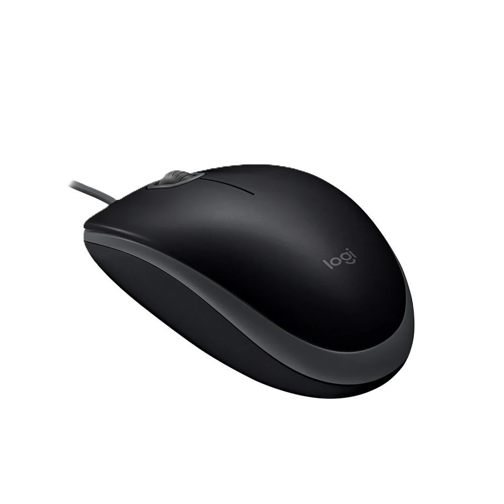 【Logitech 羅技】M110 靜音有線滑鼠 黑色