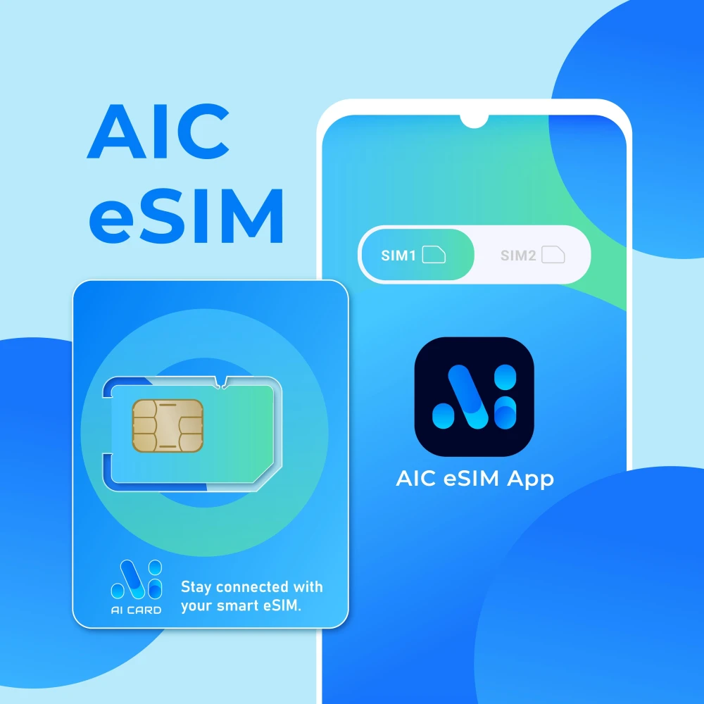 【AIC】AIC eSIM卡 安卓手機也能擁有eSIM功能！ (網卡 上網 網路 eSIM 全球網路方案無限制)