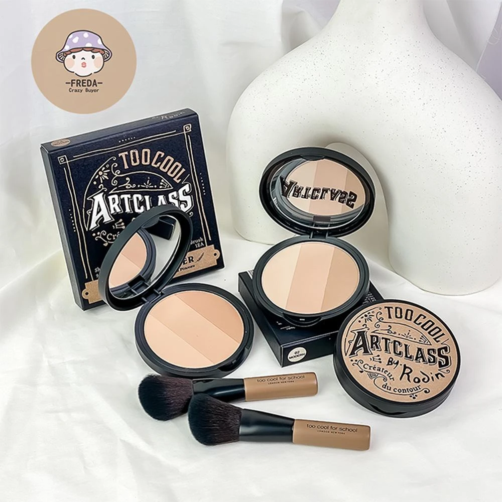 【Too cool for school】Too Cool For School 修容 修容盤 三色修容餅 含刷具 肥達代購