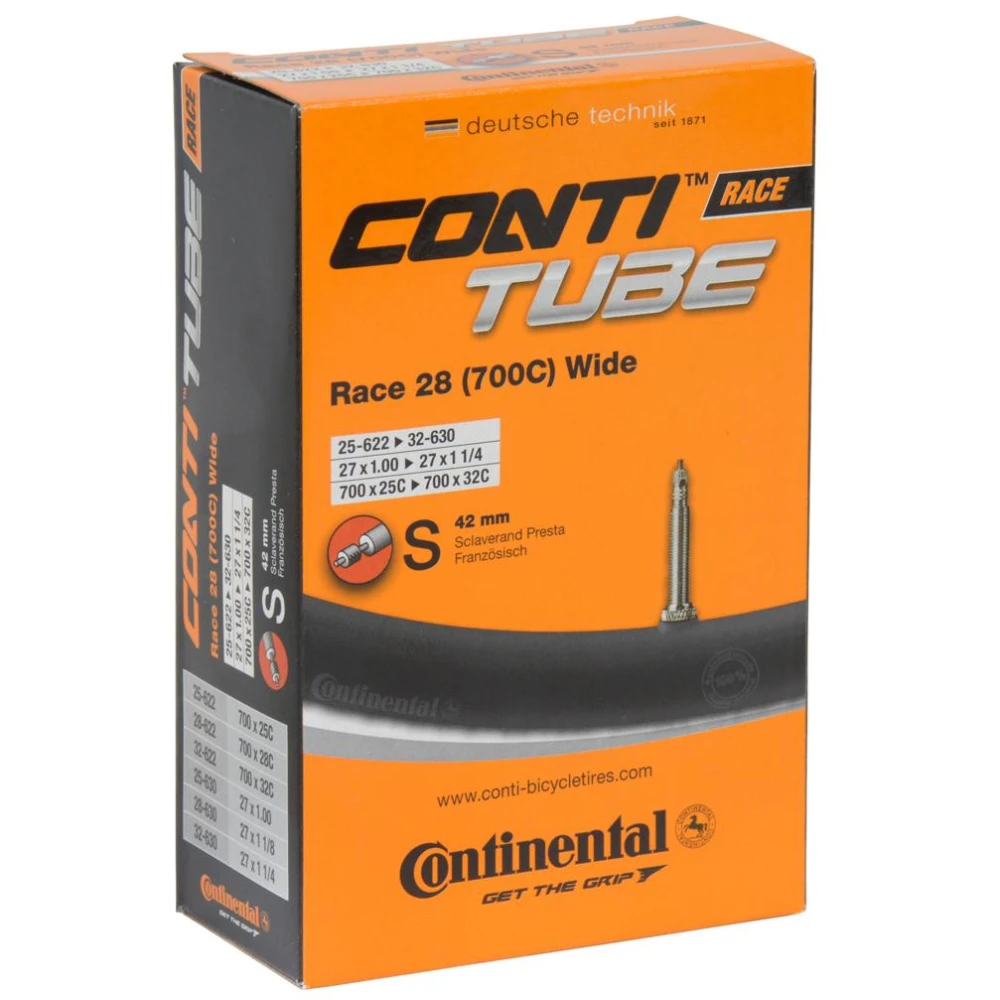 【Continental 馬牌】Continental 馬牌 RACE 28 公路車專用內胎 700X20/25C 42長 (法式氣嘴)