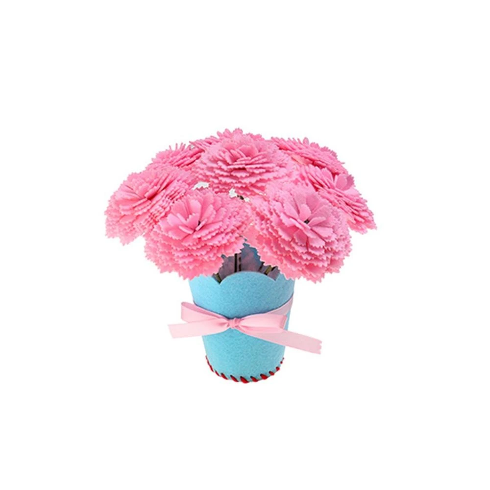 康乃馨不織布盆栽∣母親節 禮物 幼兒園 兒童DIY製作 益智親子 材料包∣麥手作