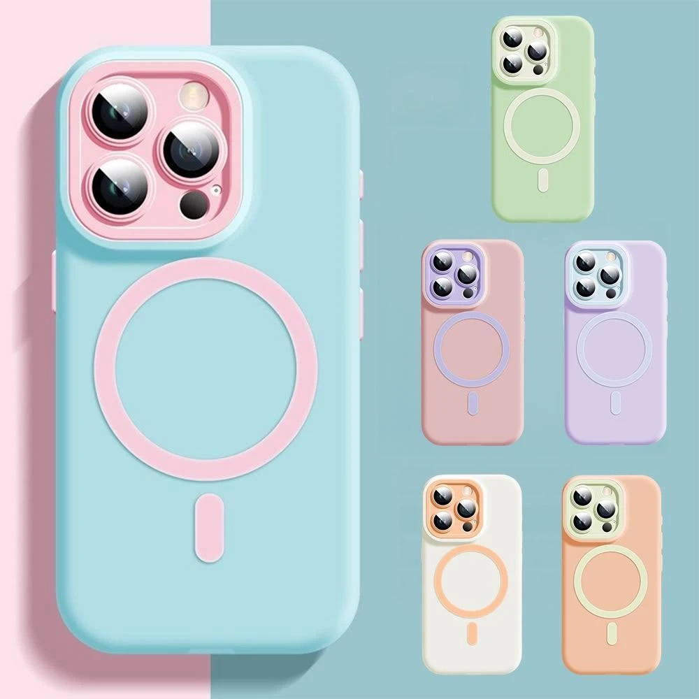 【LEEHER】蘋果/iPhone/16/15/Plus/Pro/Promax手機殼/磁吸手機殼/糖果色/多巴胺/撞色/矽膠/