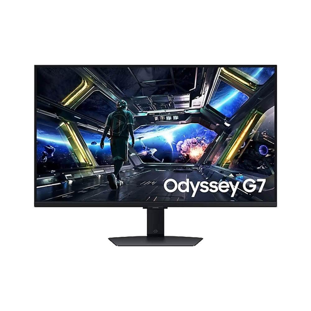 SAMSUNG三星 S32DG702EC 三星 Odyssey G7 S32DG702EC 32吋 4K UHD IPS 平面電競顯示器,搭載144Hz高重新整理率與1ms超快反應時間,完美支援電競遊戲與4K高解析度影像。IPS廣視角面板提供178°水平垂直可視角度,內建6~10W喇叭、HDMI與DisplayPort輸入介面,具抗藍光、零閃屏與薄邊框設計,可旋轉壁掛VESA 100x100mm。適合電競玩家與專業使用者,BSMI認證R33475,原廠保固三年,含電源線、DP線、USB 3.0線與遙控器。