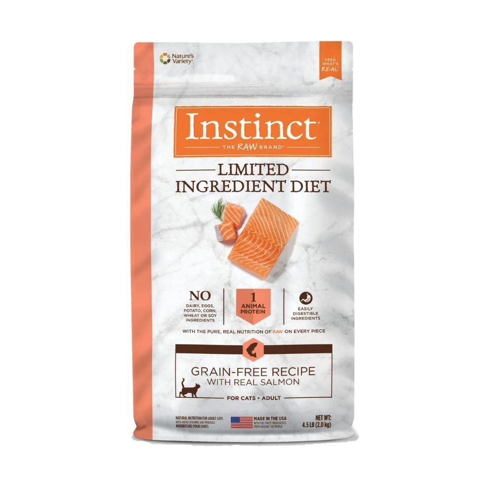 【Instinct 原點】即期特惠 鮭魚低敏 4.5磅 貓飼料 Instinct 本能 貓糧 成貓