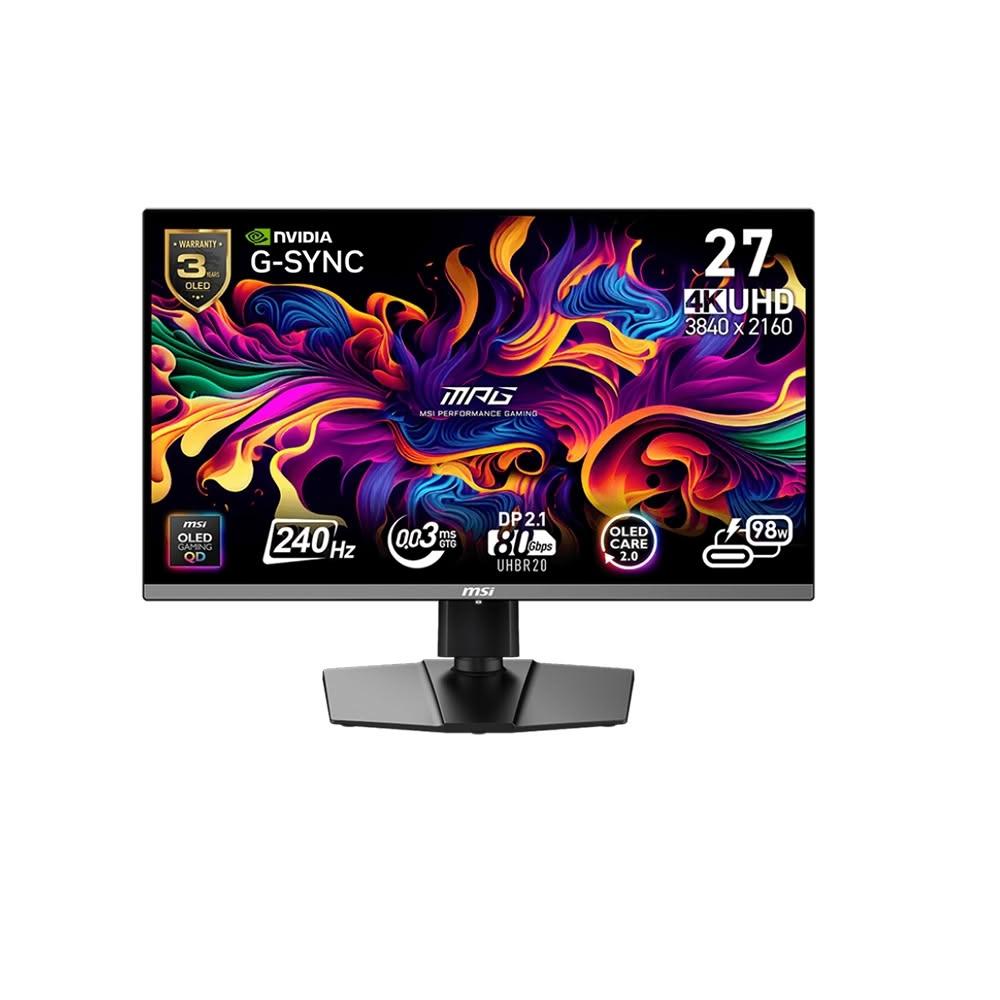 【MSI 微星】MSI 微星 MPG 272URX QD-OLED 電競螢幕 27吋 240Hz UHD 0.03ms HDR 可旋轉