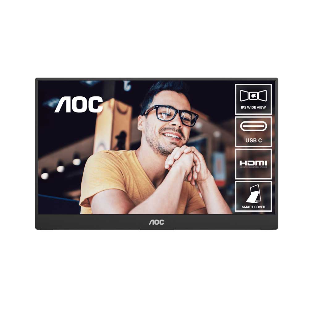 【AOC】16T20 16型可攜式螢幕(FHD/IPS/廣角/HDMI/USB-C/喇叭)