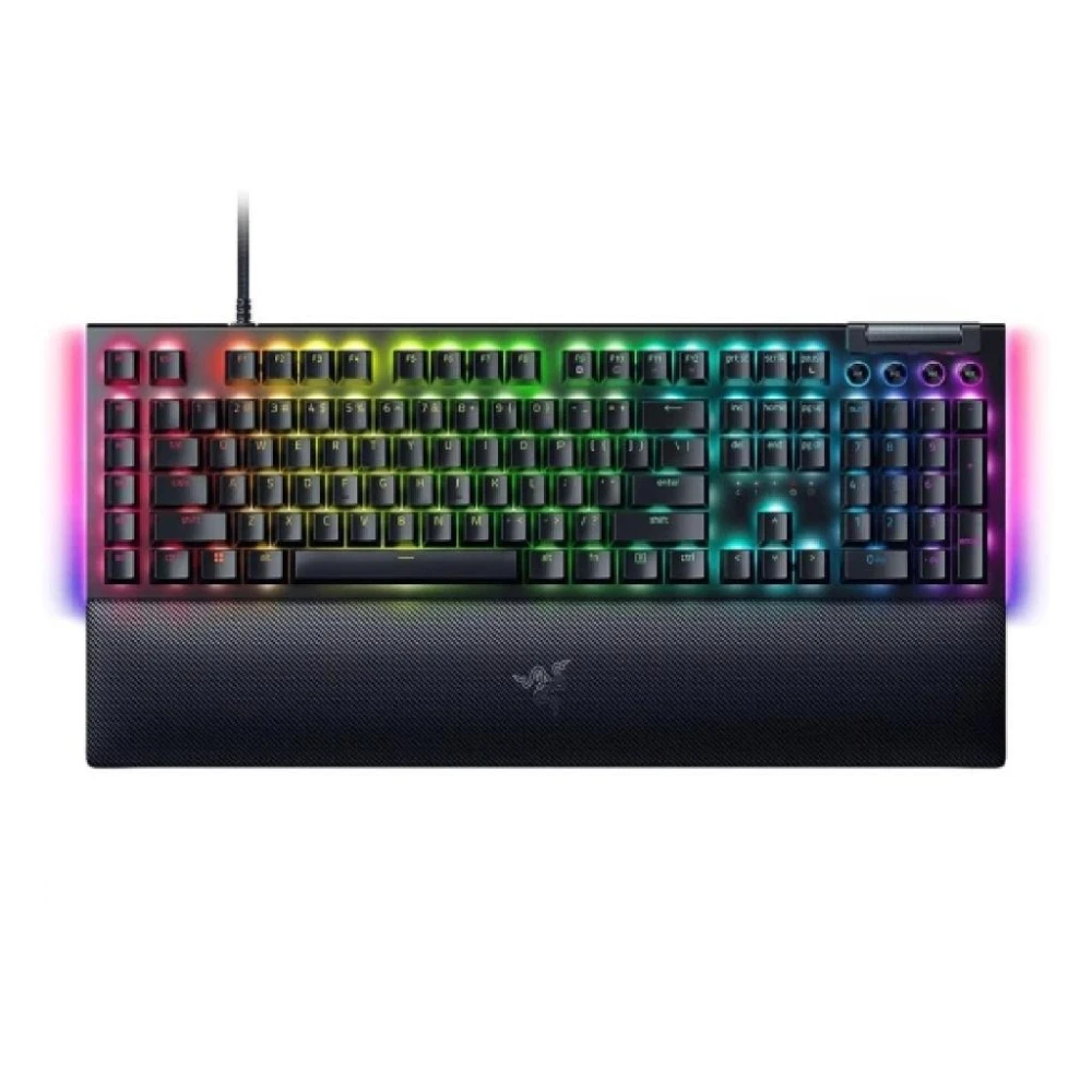 【Razer 雷蛇】黑寡婦蜘幻彩版鍵盤V4綠軸電競鍵盤