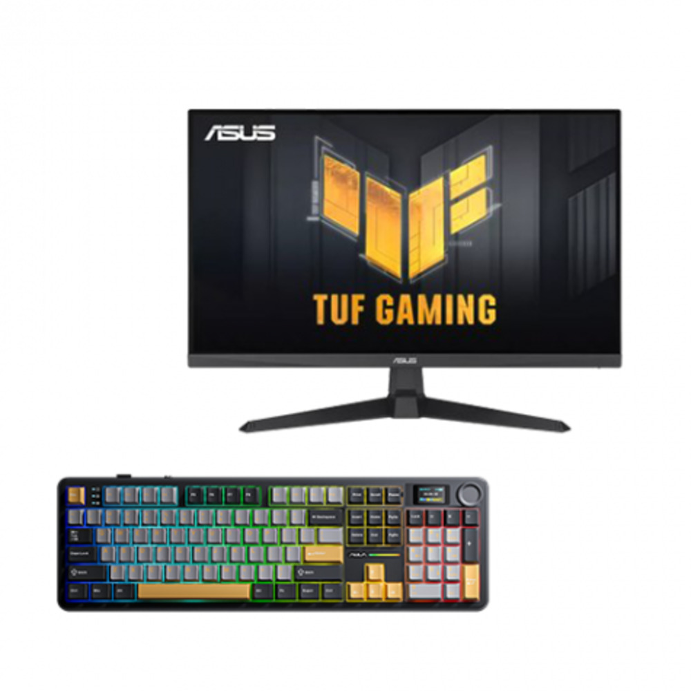【ASUS 華碩】【破盤價】【27型】華碩 TUF VG279Q3A 電競螢幕+狼蛛AULA F108pro(黑+灰+黄)(加碼送滑鼠)