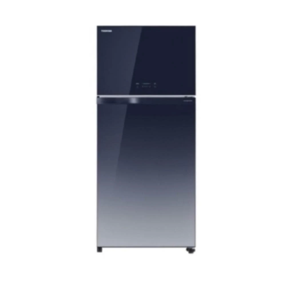 【TOSHIBA 東芝】GR-AG66T(GG) 608公升 無邊框雙門冰箱-玻璃藍 (含基本安裝)