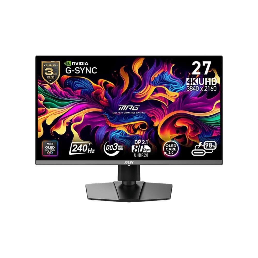 【MSI 微星】MPG 272URX QD-OLED 電競螢幕 27型 4K OLED/240Hz/0.03ms/DP2.1a