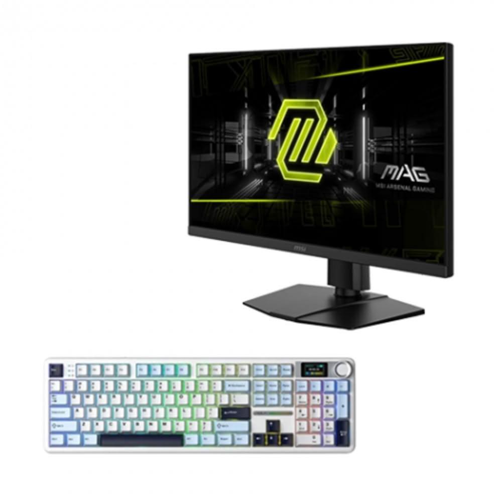 【MSI 微星】【破盤價】【27型】272URDF E16 電競螢幕+狼蛛AULA F108pro(淺藍+白+黑紫)(加碼送滑鼠)