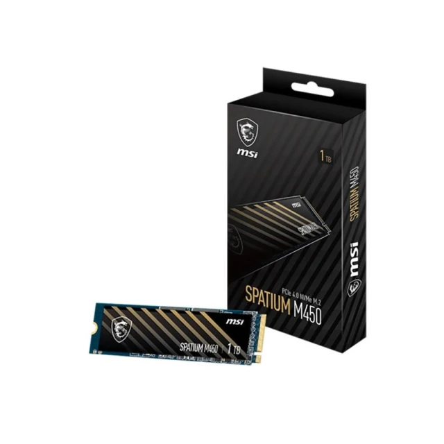 【MSI 微星】MSI 微星 M450 V1版本 1TB Gen4 固態硬碟 (讀:3400M/寫:2400M/3D TLC顆粒/五年)