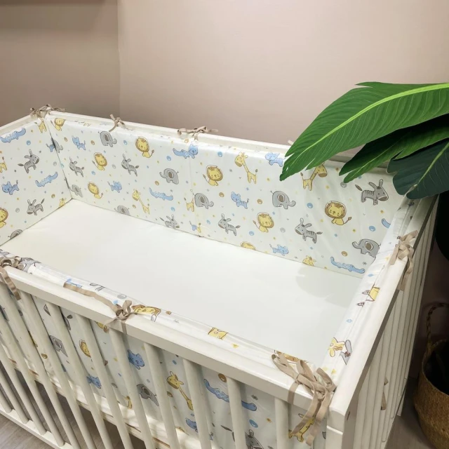 kobemoms台灣製嬰兒床圍(Q床圍 嬰兒床圍 加強防撞版 台灣製床圍 床頭靠)