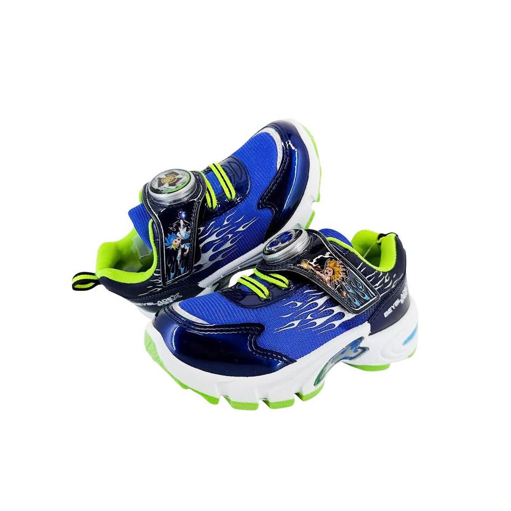 BEYBLADE X戰鬥陀螺 童鞋 舒適 輕量 卡通鞋 電燈鞋 運動鞋 [BEKX47556] 藍 台灣製造【巷子屋】