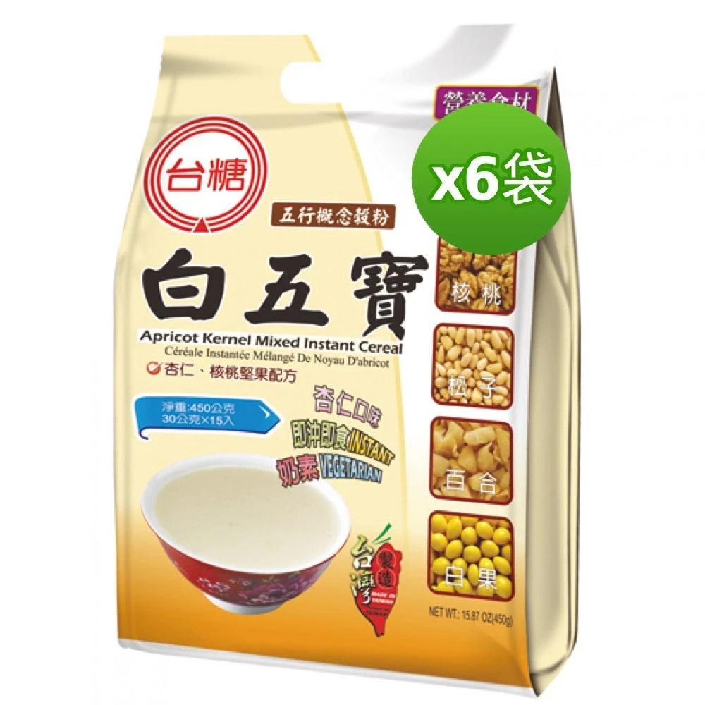 【台糖】[6袋組]五寶五行概念穀粉(30gx15小包/袋)