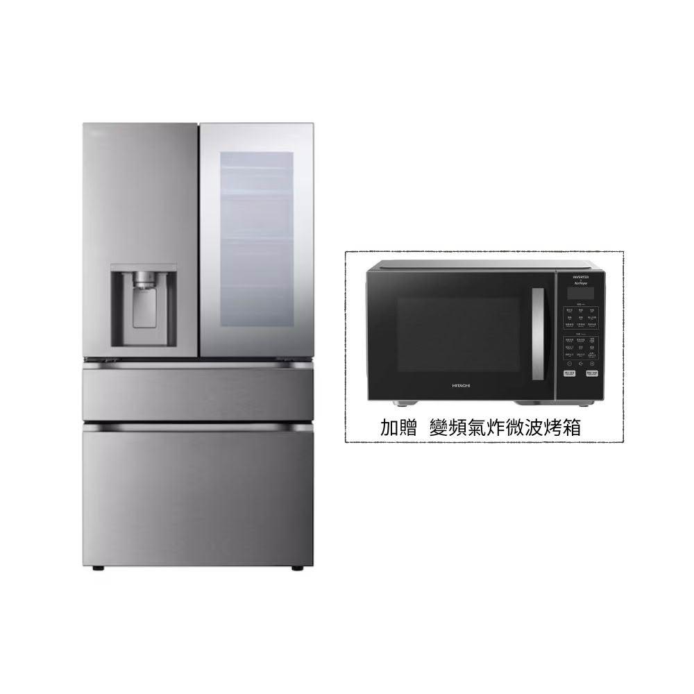 【LG 樂金】【贈好禮】GR-AQC82BS 782公升 敲敲看 門中門 冰球四門冰箱  星夜黑 加贈 變頻氣炸微波烤箱