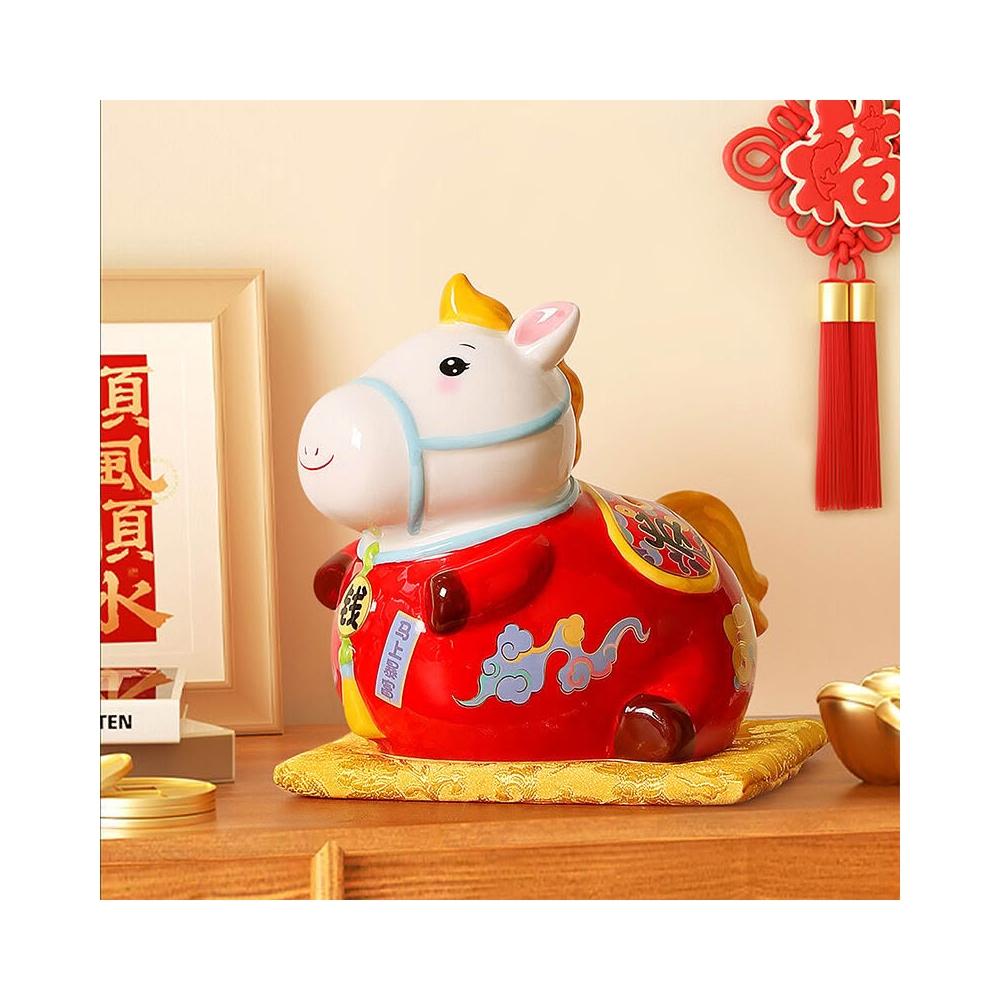 新年新品 馬年陶瓷 陶瓷小馬 馬年擺件 創意馬年擺件 創意擺件 馬上有錢 馬年儲錢罐 客廳擺件 電視櫃擺件 玄關擺件 辦公室擺件