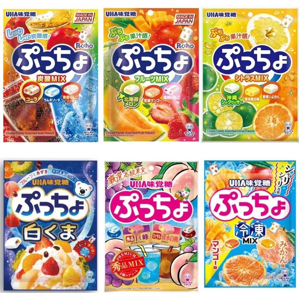 【UHA 味覺糖】日本 UHA 味覺糖 噗啾 果汁汽水 綜合軟糖 熱帶水果 水果蘇打 味覺糖軟糖 悠西將