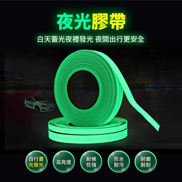 【折折小舖】高亮度夜光膠帶 (吸光自發光/停電應急) 樓梯警示貼 螢光條 舞台地標 開關貼 蓄光貼紙 安全出口 防水
