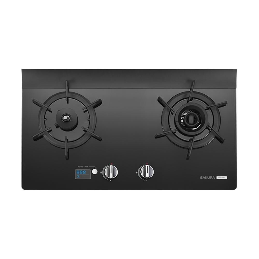 【SAKURA 櫻花】櫻花 SAKURA G2926GB 智能雙炫火二口玻璃檯面爐 小面板 黑色強化玻璃  (僅限 中彰投 含基本安裝) 免運