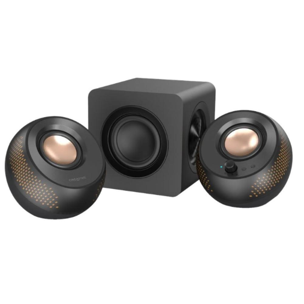 【Creative】Pebble X Plus 藍牙 5.3 USB-C 桌上型喇叭 黑色