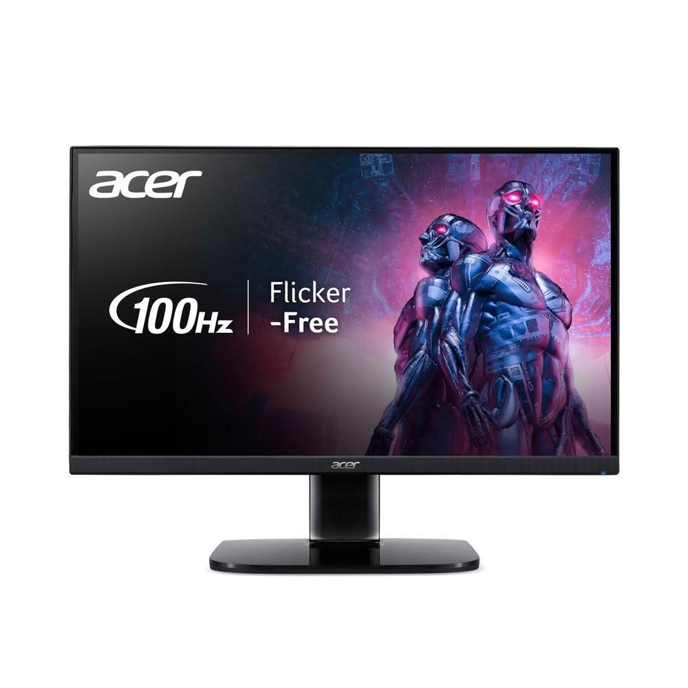  Acer 宏碁 KA220Q 21.5吋 VA 面板顯示器，採用 1920x1080 Full HD 解析度，提供 100000000:1 高對比與 1ms VRB 反應時間。支援 HDMI 100Hz 更新率與 AMD FreeSync 技術，窄邊框設計美型輕薄，內建護眼零閃屏與廣視角 178°，適合 OA 辦公、學生入門與健康護眼使用。具備 VGA/HDMI 輸入、內建喇叭與 VESA 壁掛，重量僅 2.8kg，三年保固，BSMI 認證 CI33906142C846。 