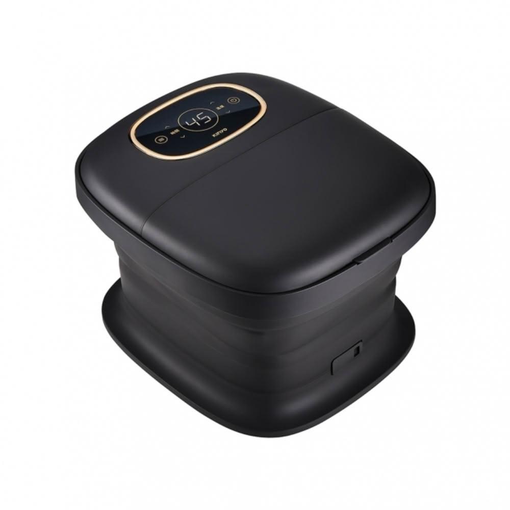 KINYO IFM-7012 電子觸控摺疊足浴機，具備35-48℃無段式控溫功能，精準掌握水溫，搭配湧泉按摩設計，讓您在家輕鬆享受SPA級泡腳體驗。支援10-60分鐘自由定時設定，摺疊結構方便收納，全系列熱賣首選，有效促進血液迴圈，舒緩身體疲勞，是居家足浴的完美選擇。